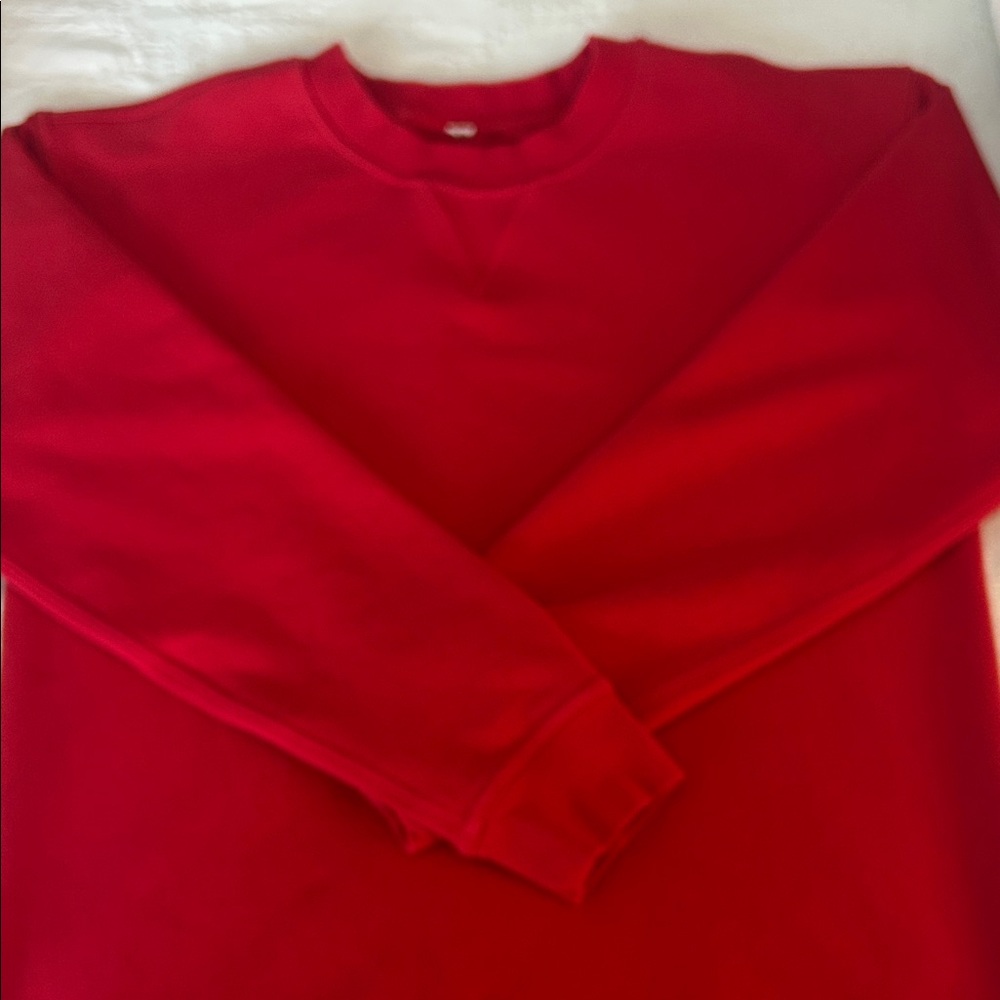 lululemon athletica Red Crewneck Sweater Sweatshirt